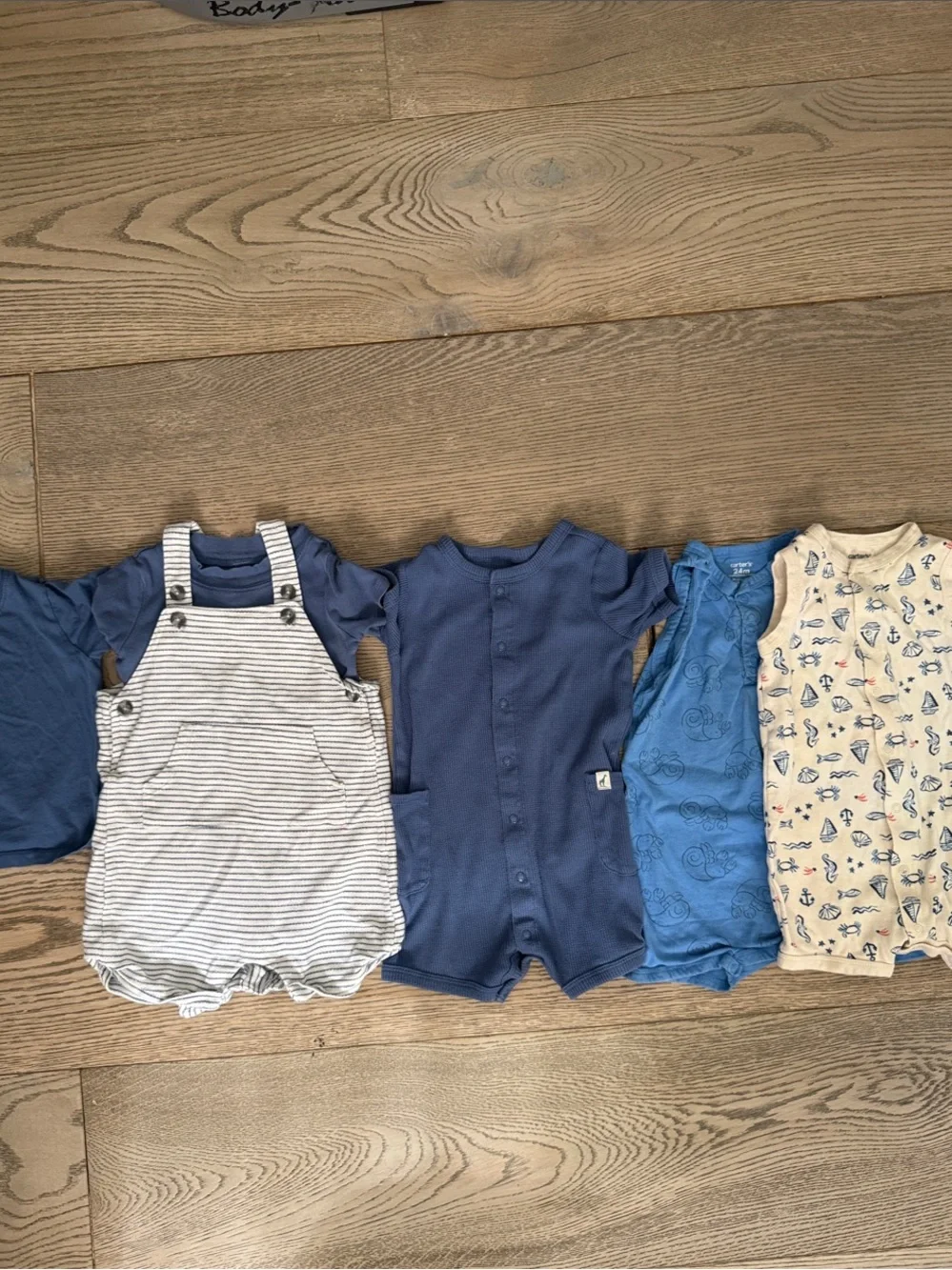 Bundle Set Carters Blue Rompers 24 Months